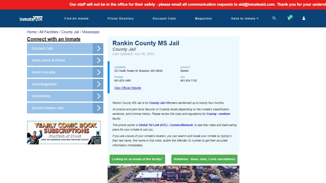 Rankin County MS Jail - Inmate Locator - Brandon, MS